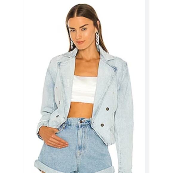 Retrofete Vivienne Jacket Jean Light Wash NWT XL